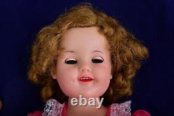 1950s SHIRLEY TEMPLE VINTAGE DOLL 19 With ORIGINAL PARTY & 4 BEAUTIFUL DRESSES