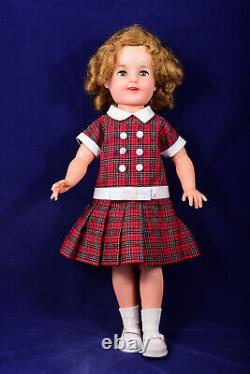 1950s SHIRLEY TEMPLE VINTAGE DOLL 19 With ORIGINAL PARTY & 4 BEAUTIFUL DRESSES