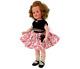 1950s Shirley Temple Doll By Ideal All Original Cotton Print Dress Pin & Gloves