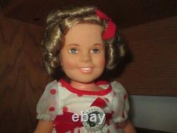 1972 Original 16 Inch Ideal Shirley Temple Doll Plastic with Pinback Button Pin