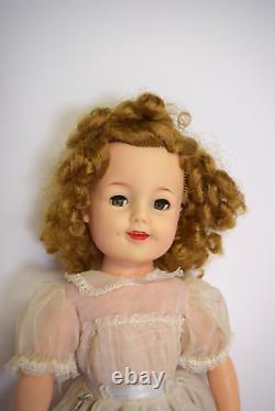 19 Shirley Temple doll Flirty Eyes original dress with ribbon tag