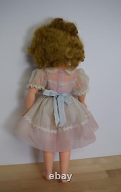 19 Shirley Temple doll Flirty Eyes original dress with ribbon tag