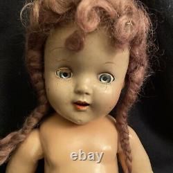 20 Shirley Temple TYPE PIGTAIL RED HAIR doll composition IDEAL 1930's