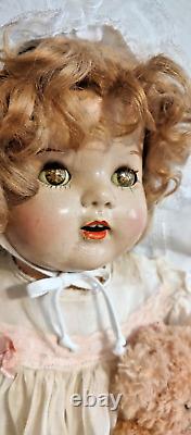 21 Compo 1930's Shirley Temple Baby LAL Doll FREE SHIP