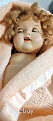 21 Compo 1930's Shirley Temple Baby LAL Doll FREE SHIP