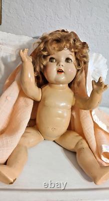 21 Compo 1930's Shirley Temple Baby LAL Doll FREE SHIP