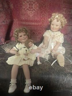 2 Vintage Danbury Shirley Temple dolls porcelain Mint