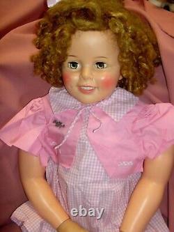 35 Ideal, 1957 vinyl, SHIRLEY TEMPLE doll TWIST WRISTS withoutfit needs stringing