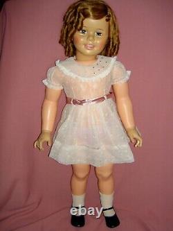 35 Ideal, 1957 vinyl, SHIRLEY TEMPLE doll TWIST WRISTS withoutfit needs stringing