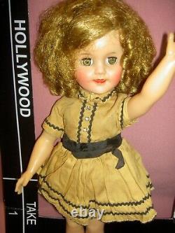 35 Ideal, 1957 vinyl, SHIRLEY TEMPLE doll TWIST WRISTS withoutfit needs stringing