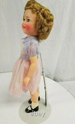 50's Pretty Orig. 17 Ideal Flirty Eyed Shirley Temple Doll In Blue Party Dress
