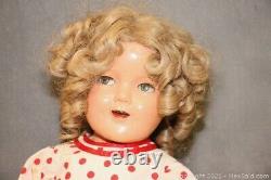ANTIQE free-standing 24'' THE SHIRLY TEMPLE doll WITH PICTURE OF FIRST OWNER