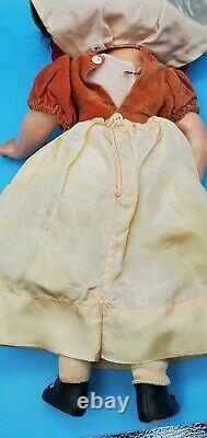 ANTIQUE 1930s WALT DISNEY 18 inch SNOW WHITE COMPOSITION SHIRLEY TEMPLE DOLL