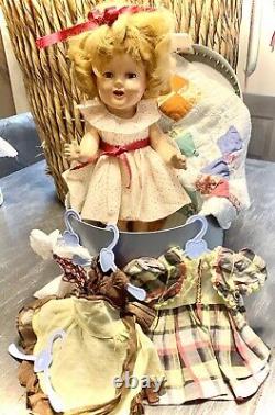 ANTIQUE Ideal 15 SHIRLEY TEMPLE Composition DOLL withOriginal Tagged Outfit