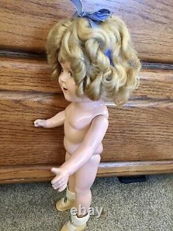 All Original Ideal 1930s Composition 13Shirley Tempel Doll & Box