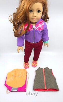 American Girl Create Your Own 18 Doll Freckles Ginger Hair Wavy Blue Eyes Elle