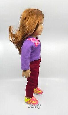 American Girl Create Your Own 18 Doll Freckles Ginger Hair Wavy Blue Eyes Elle