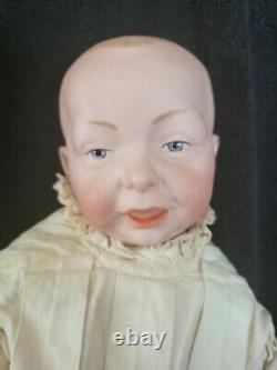 Antique 14 1/2 Kammer Reinhardt K R 100 Character Bisque Head Baby Doll