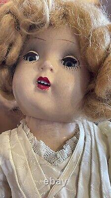 Antique 1930's Century Shirley Temple Ideal Composition Doll Sleepy Eyes VG Cond