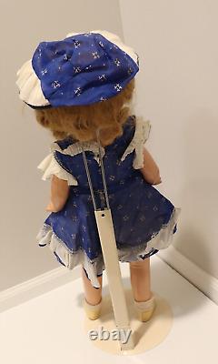 Antique 1930`s Doll Made To Compete With Ideals Shirley Temple Dolls With Stand