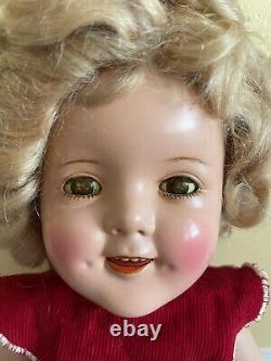 Antique 1930s Composition Ideal Shirley Temple Doll 20 Marked With 3 Outfits