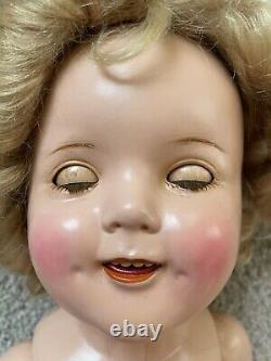 Antique 1930s Composition Ideal Shirley Temple Doll 20 Marked With 3 Outfits
