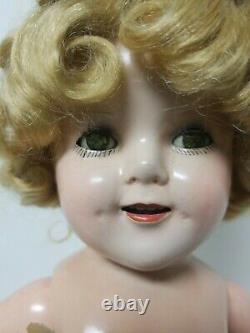 Antique 1930s IDEAL SHIRLEY TEMPLE Doll Composition Vintage 18