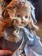 Antique American/european 14 Cloth Doll Oil Painted Face Shirley Temple 50-60's