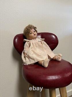 Antique Composition Doll 1930'. 18 inch