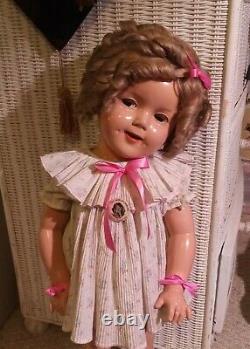 Antique Composition Ideal Shirley Temple Doll 27 Flirty Eyes