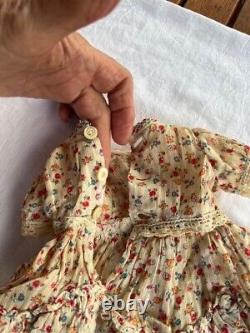 Antique Ideal COP Shirley Temple Depression Mohair Composition 15 Orig Dress
