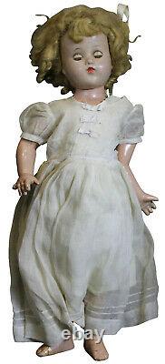 Antique Shirley Temple Composition Sleepy Eyes Articulating Baby Doll 20