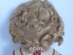 Antique Shirley Temple IDEAL Doll 1930's with Original Clothes and Button 18