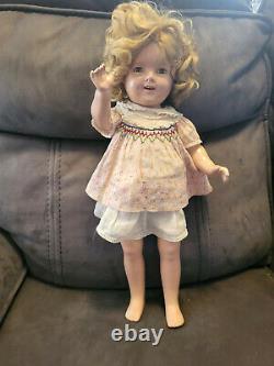 Antique Vintage (1930's) Ideal Composition Shirley Temple 20 Doll (Needs TLC)