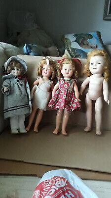 Antique Vintage Shirley Temple Doll Lot of 10 Assorted