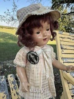 Antique composition 15Shirley Temple doll No Marked