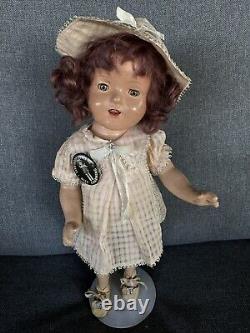 Antique composition 15Shirley Temple doll No Marked