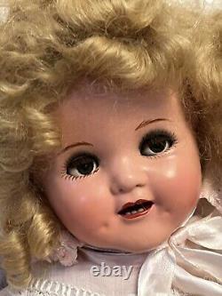 Beautiful 16 Ideal Shirley Temple 1930's Compo Baby Doll Orig Dress Flirty Eyes