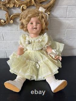 Beautiful Ideal Shirley Temple 18 all Composition Doll In Original Outfit