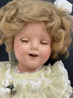 Beautiful Ideal Shirley Temple 18 all Composition Doll In Original Outfit