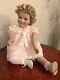 Beautiful Vintage Porcelain & Fabric Shirley Temple Doll Mbi 3c. Branded