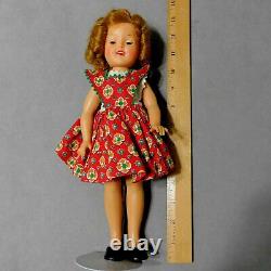 Celebrity Doll SHIRLEY TEMPLE 1950s 12 Dress Red Print RANA'S USA SELLER
