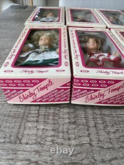 Complete Set of Ideal 12 Shirley Temple Dolls 1982 Lot of 6, NRFB Excellent