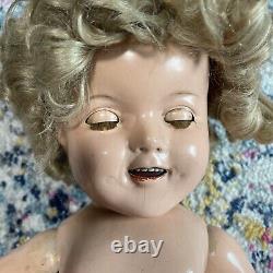 Composition Ideal Shirley Temple Doll-nude-recurled Wig-21-22 Inches Tall