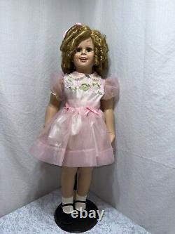 DANBURY MINT Shirley Temple 35 playpal Vinyl Doll PINK PARTY DRESS