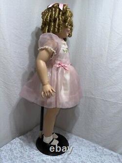 DANBURY MINT Shirley Temple 35 playpal Vinyl Doll PINK PARTY DRESS