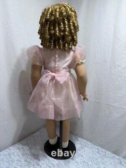 DANBURY MINT Shirley Temple 35 playpal Vinyl Doll PINK PARTY DRESS