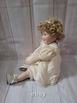 Danbury Mint Little Miss Shirley Temple Porcelain Sitting Pose Doll