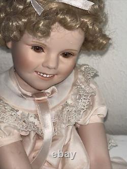 Danbury Mint Little Miss Shirley Temple Porcelain Toddler Sitting Doll ESTATE