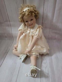 Danbury Mint Little Miss Shirley Temple Porcelain Toddler Sitting Pose Doll